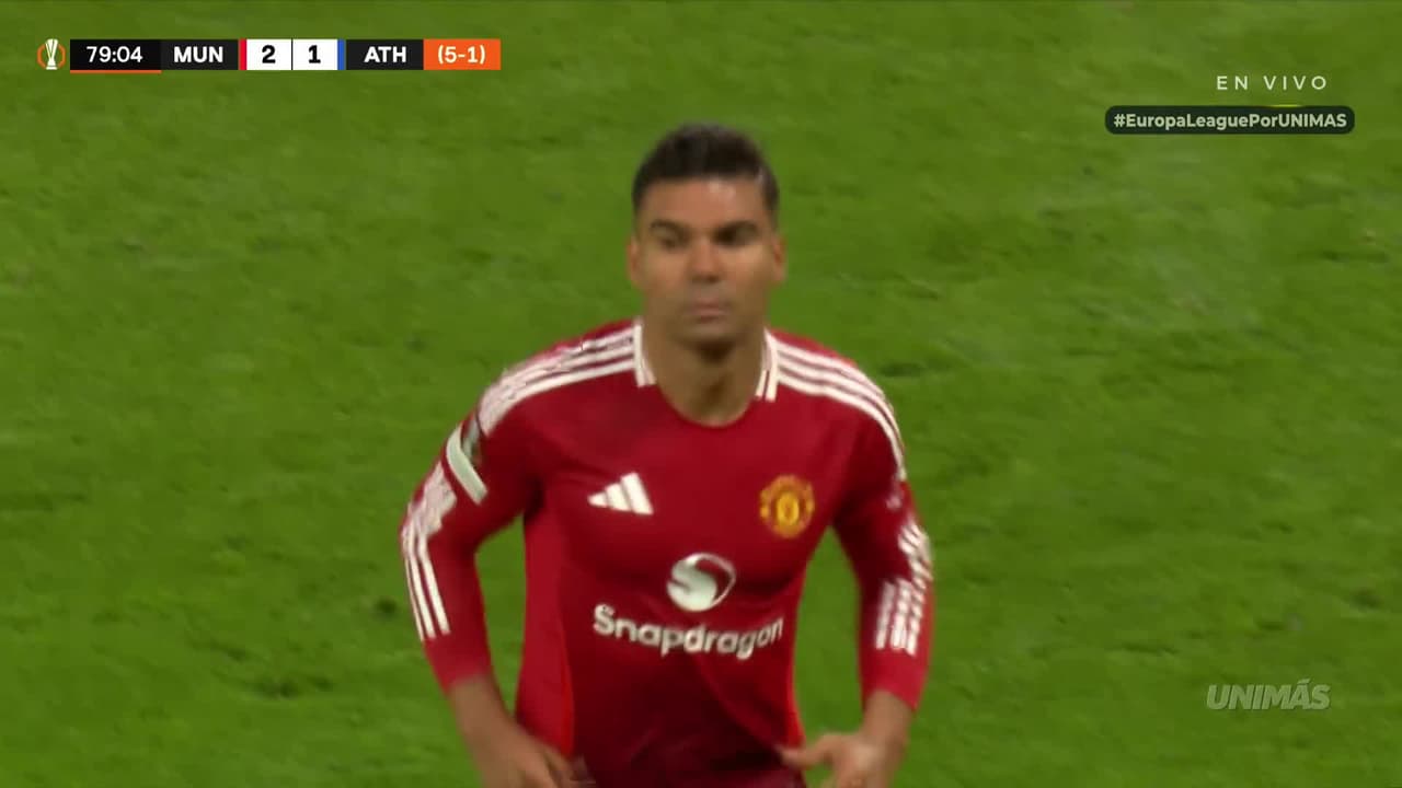 Casemiro pone el 2-1 y le da la ventaja al United