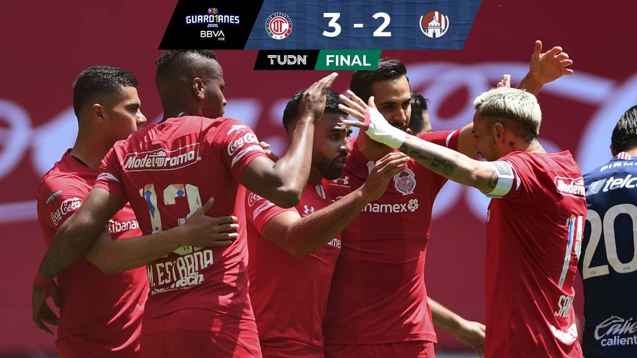 Canelo marca doblete para el triunfo del Toluca sobre San Luis