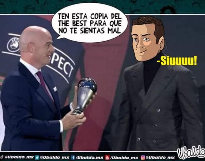 Tras la entrega de los premios de la FIFA, los memes se abalanzaron sobre Lionel Messi y Cristiano Ronaldo, luego de que las dos leyendas se vieran superadas por el goleador polaco, Robert Lewandoswki.