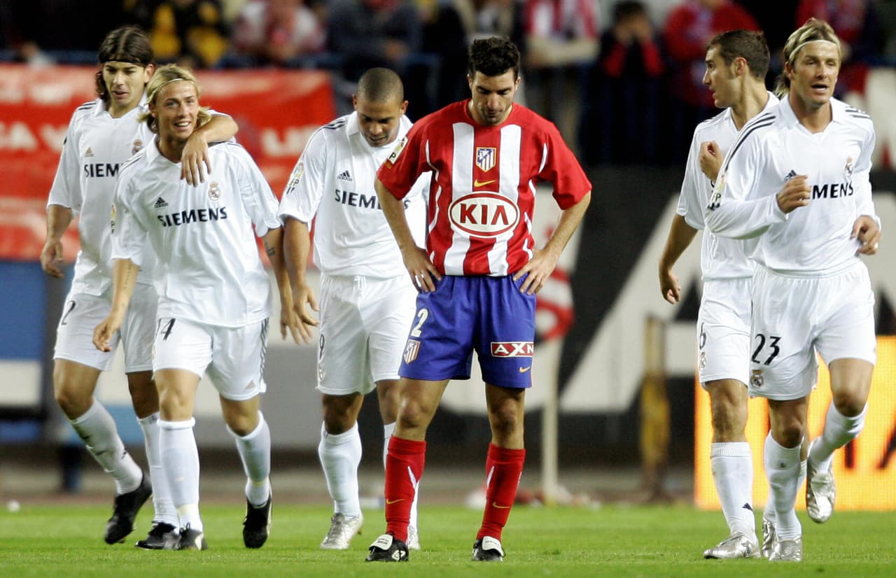 El volante argentino se enfrentó en 10 ocasiones al Real con un saldo de 9 derrotas y 1 empate; entre esas derrotas hubo algunas de escándalo como un 4-2 en la temporada 1994-95 o un 4-1 en la 1996-97.