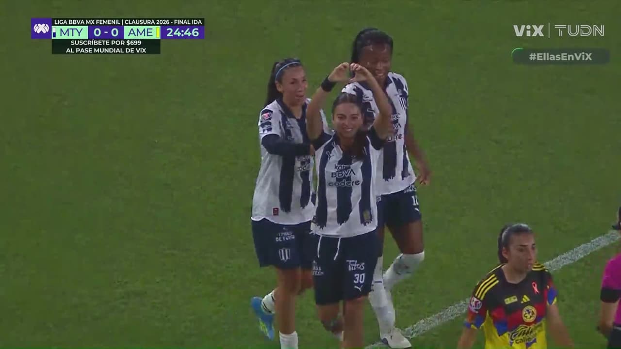 ¡Alice Soto revienta las redes! Gool de Rayadas para el 1-0