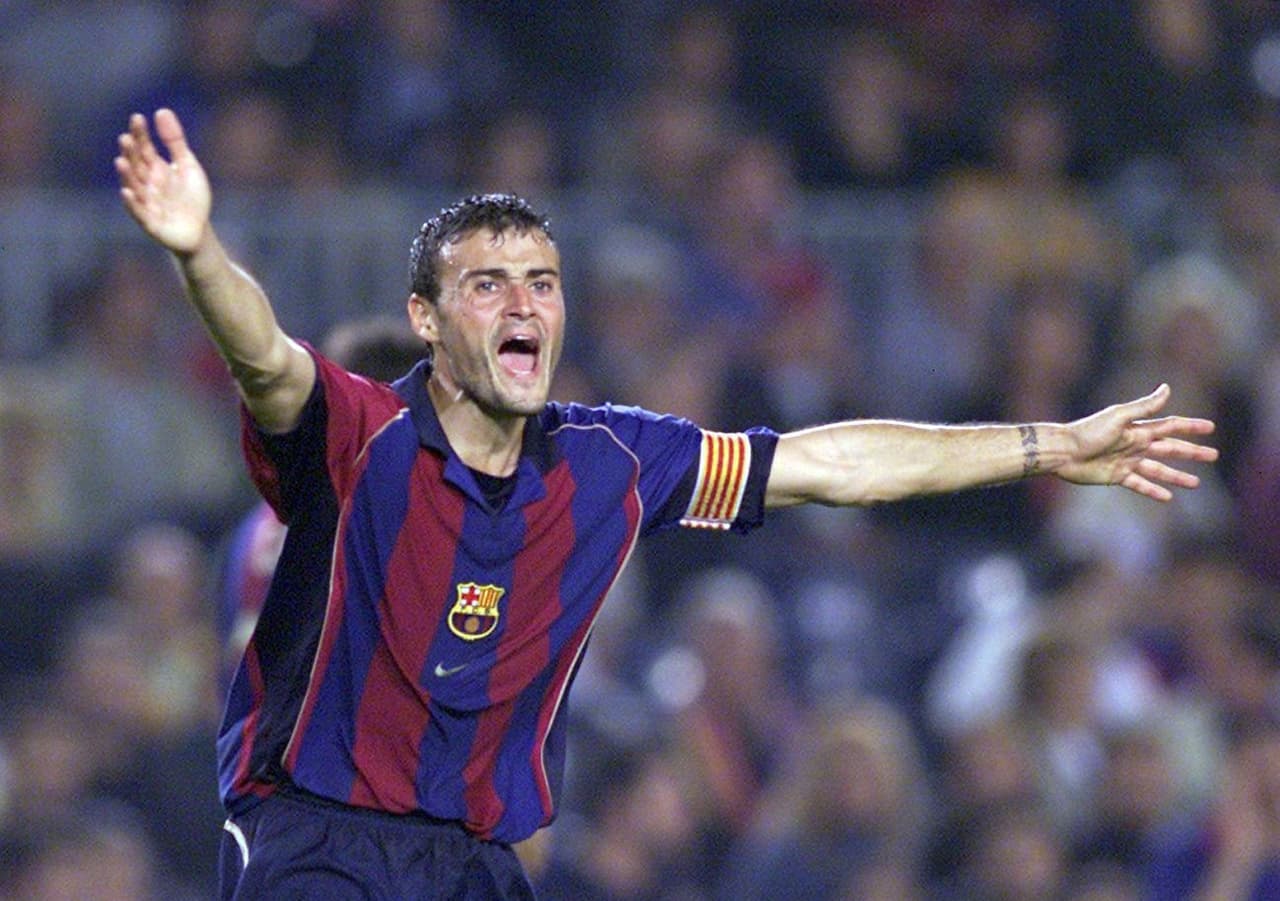 Luis Enrique Martínez. De 2002 a 2004 el asturiano se fajó como el capitán del equipo 
<i>blaugrana</i> y dejó de porta el gafete debido a que se retiró.