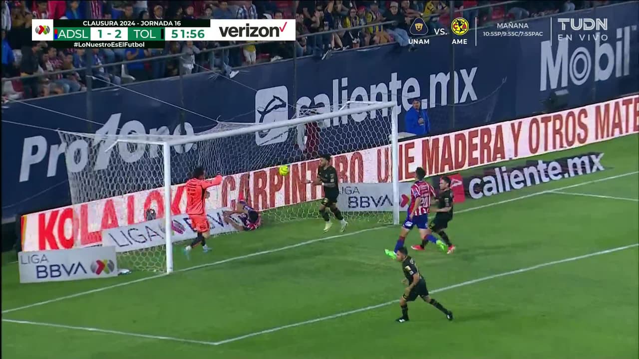 ¡GOOOL! Jean Meneses anota para Toluca.