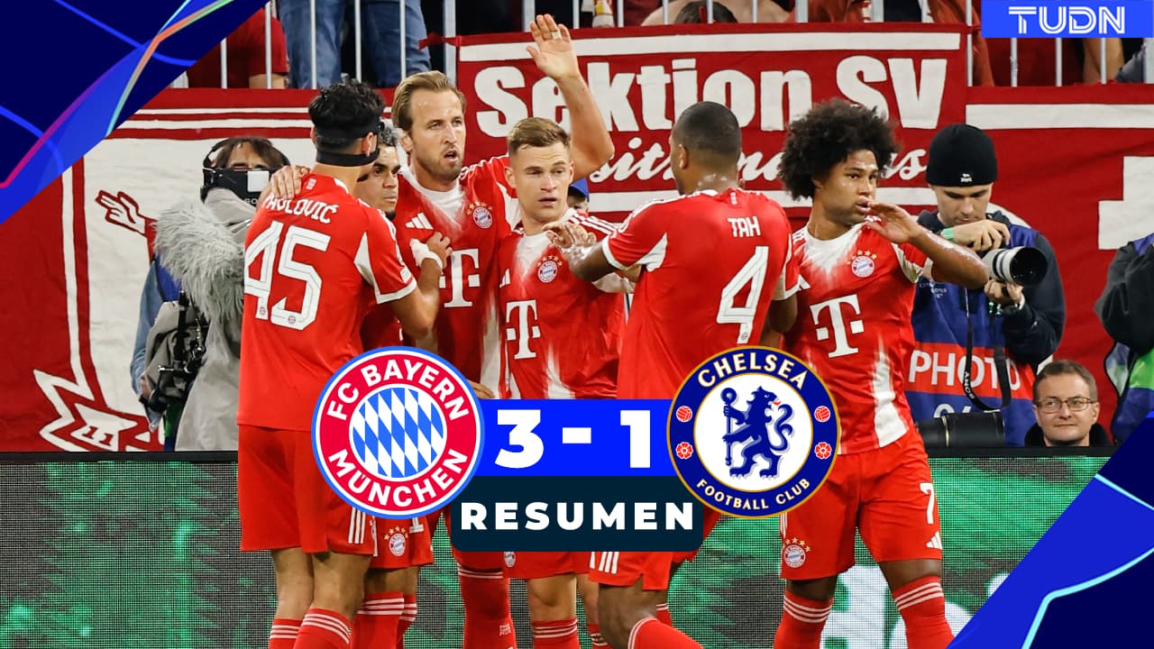 Doblete de Kane y golazo de Palmer: Bayern Múnich vence al Chelsea