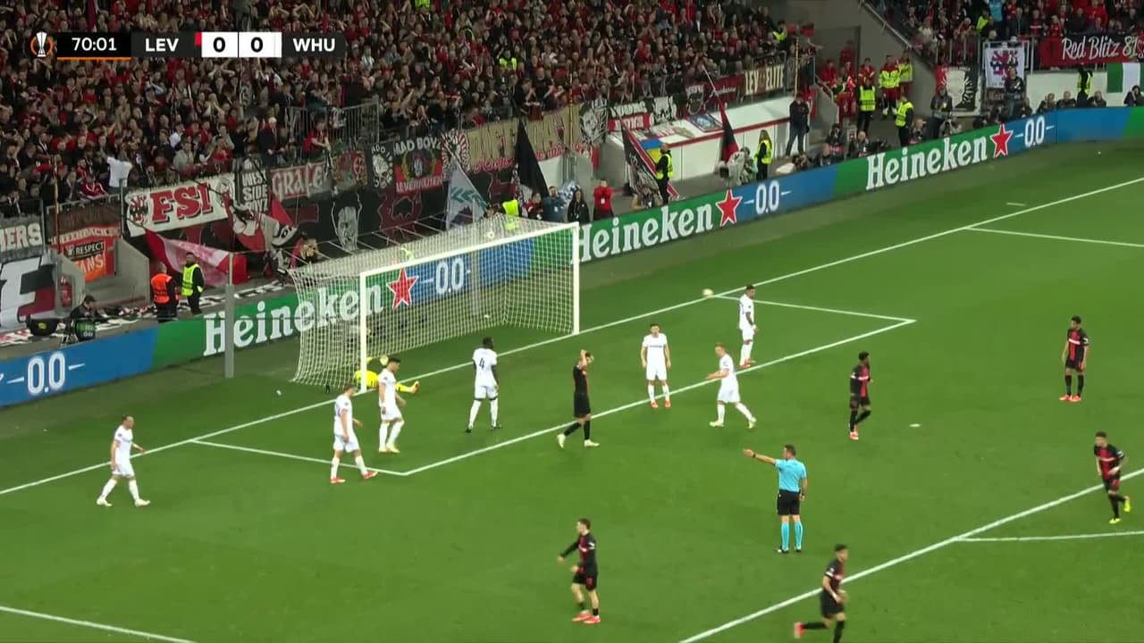 ¡TIRO ATAJADO! disparo por Patrik Schick.