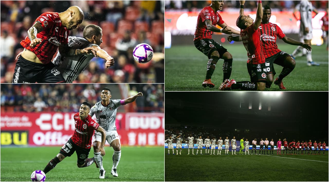 Tijuana y Atlas se midieron en el estadio Caliente en uno de los dos juegos nocturnos sabatinos en la Fecha 13 del futbol mexicano, mismo que fue trepidante tras un 2-2 final.