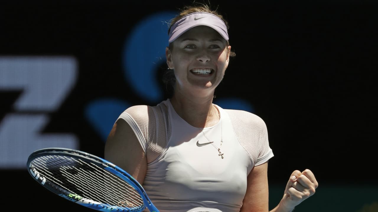 María Sharapova gana en su regreso al Australian Open