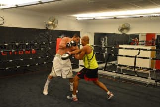 Humberto Savigne se prepara con Maury Ramos.