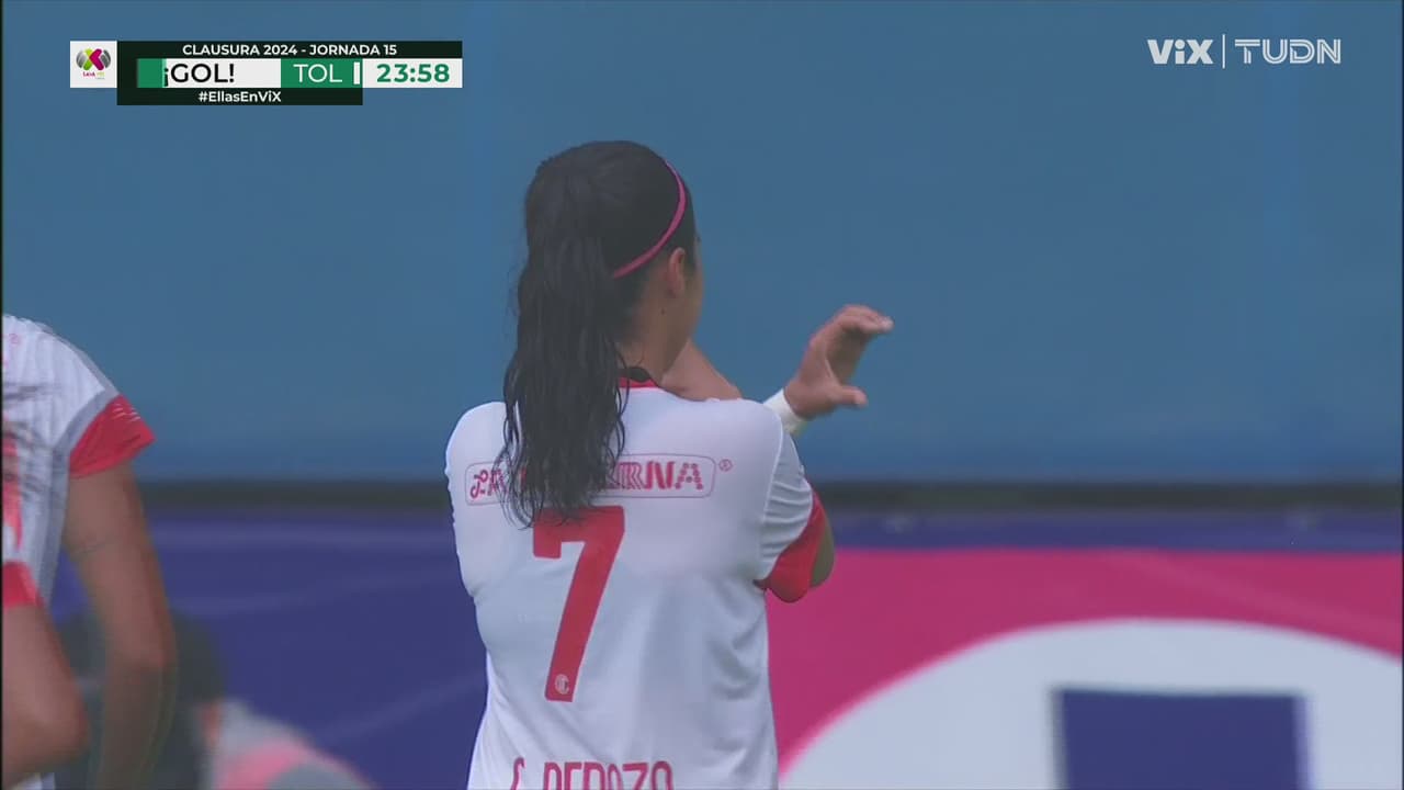 ¡Golazo de Toluca! Cinthya Peraza la cuelga del ángulo para el 2-0