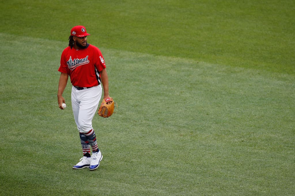 La calidad de Jansen lo ha llevado a tres ediciones del Juego de Estrellas. Esta imagen es del Clásico de Mitad de temporada de 2018.