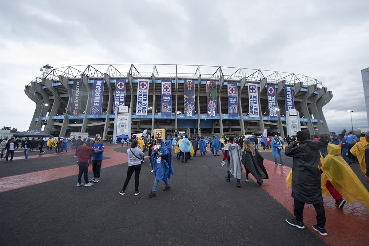 El Estadio Azteca listo para recibir como local al Cruz Azul en el Clásico Joven del Apertura 2018.
