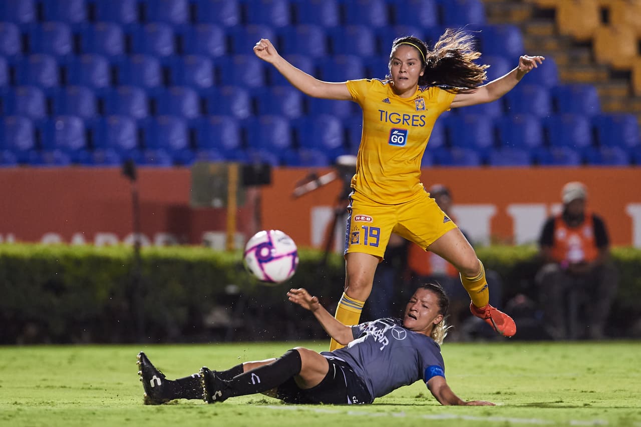 Lizbeth Ovalle, Belén Dde Jesús Cruz, Natalia Gómez Junco y María Fernanda Elizondo hicieron los goles en el triunfo de Tigres.