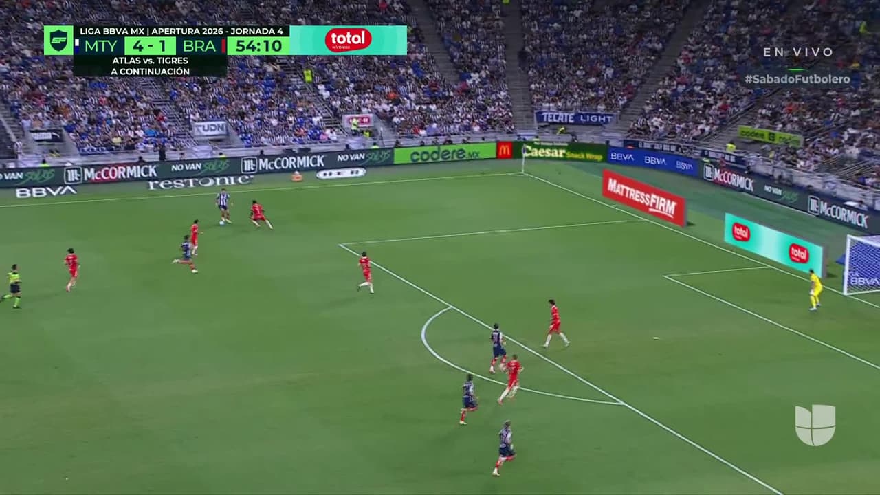 ¡GOL!  anota para Monterrey. Diego Rossi
