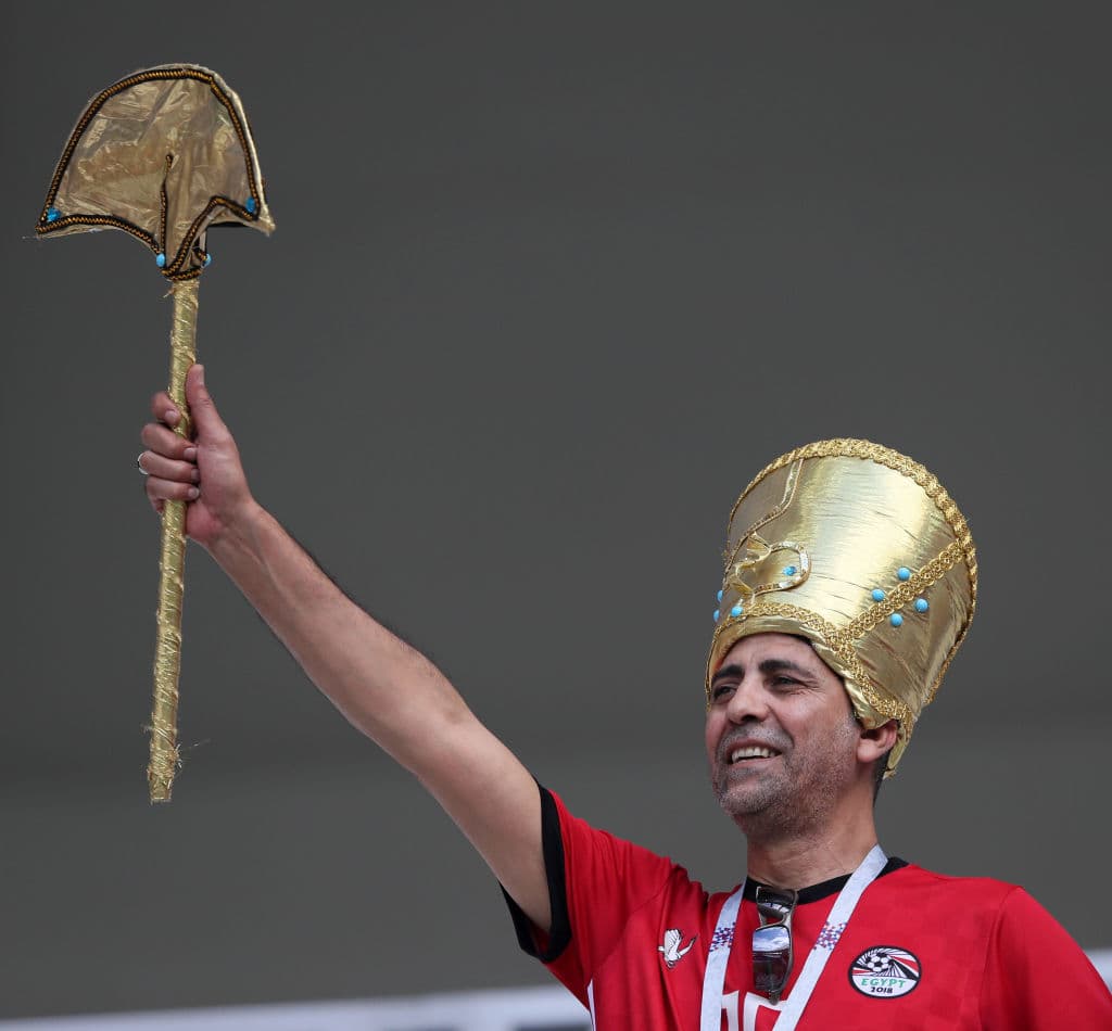 Los seguidores de Egipto y Arabia Saudita disfrutan de su último partido en su tercera presentación en el grupo A del Mundial de Rusia 2018.