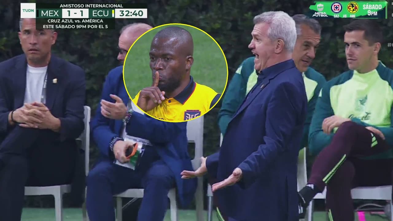 Fuerte discusión entre el ‘Vasco’ Aguirre y Enner Valencia 