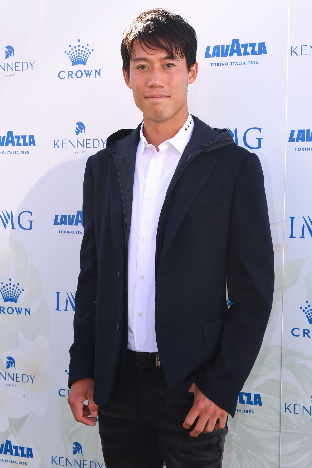 El tenista japonés Kei Nishikori, muy discreto y elegante como siempre.