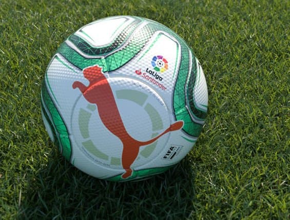 Después de 20 años de contrato con Nike, La Liga estrenará nuevo balón de la mano de Puma. Para esta ocasión el verde es protagonista en distintos tonos con tecnología de última generación. Junto al logotipo de la marca alemana se encuentra también una identidad de la organización en gris lo que lo hace aún más exclusivo.