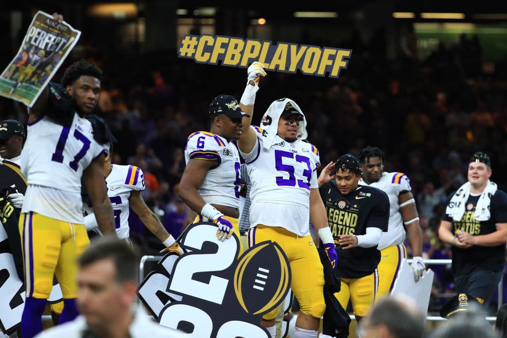 Así fue la celebración de LSU tras coronarse campeón de la NCAA sobre Clemson, con una actuación destacada de Joe Burrow.