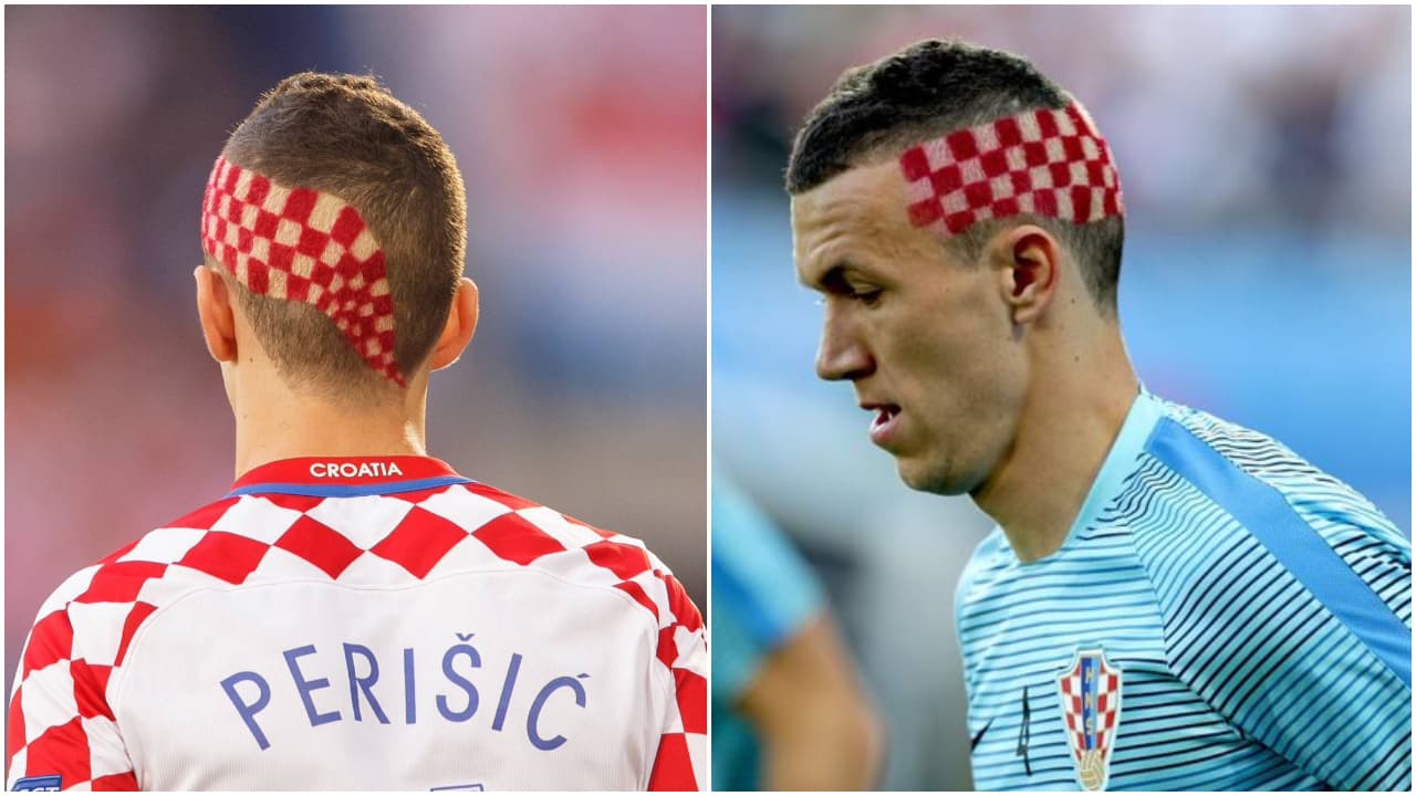 <b>Iván Perisic</b>
<br>- El subcampeón del mundo en Rusia 2018 optó por cuadricularse la cabeza con los colores de su selección ¡Vaya labor para su peluquero!