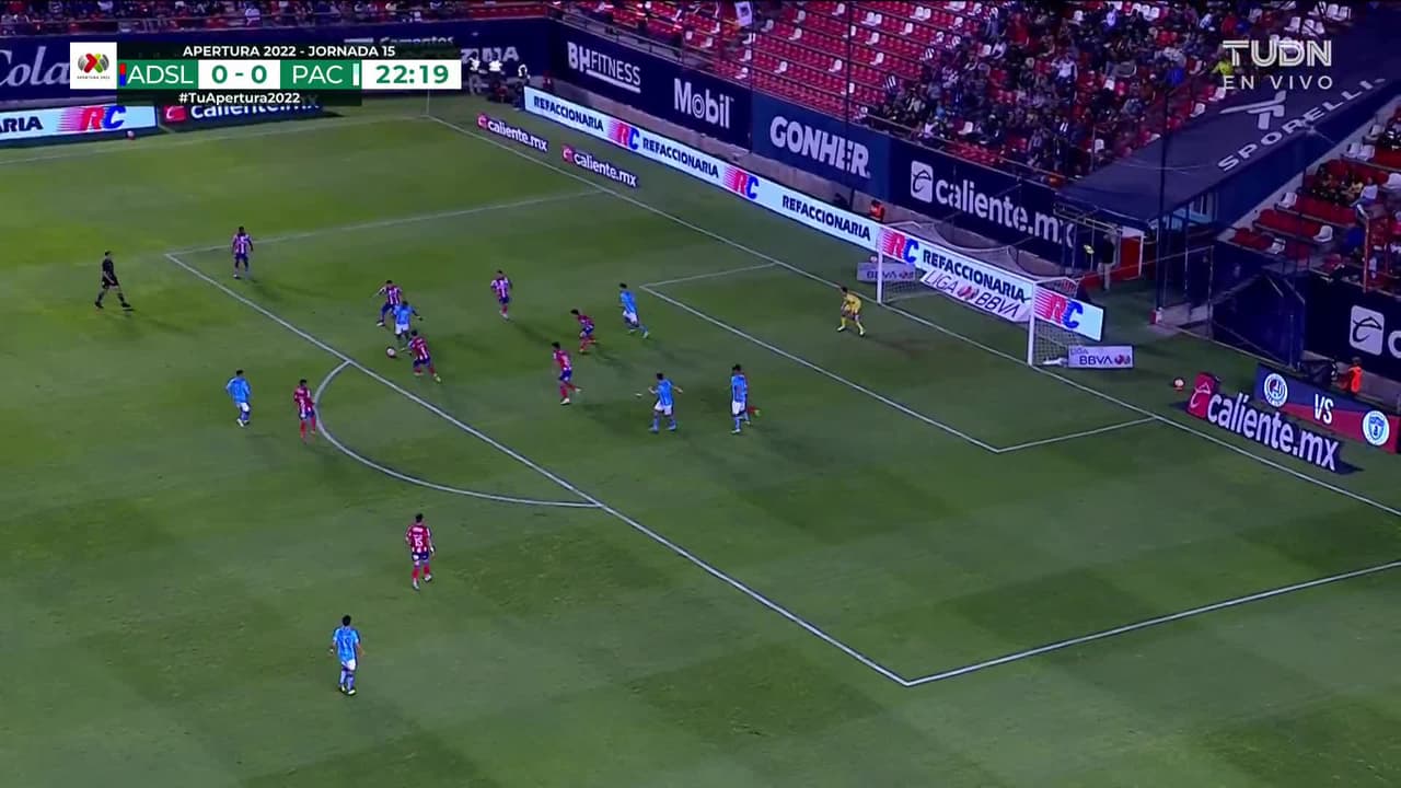 ¡TIRO ATAJADO! disparo por Luis Chávez.