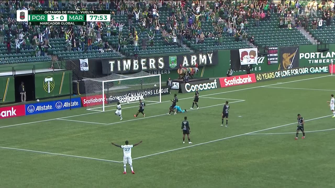 ¡GOL!  anota para Portland Timbers CF. Yimmi Chará