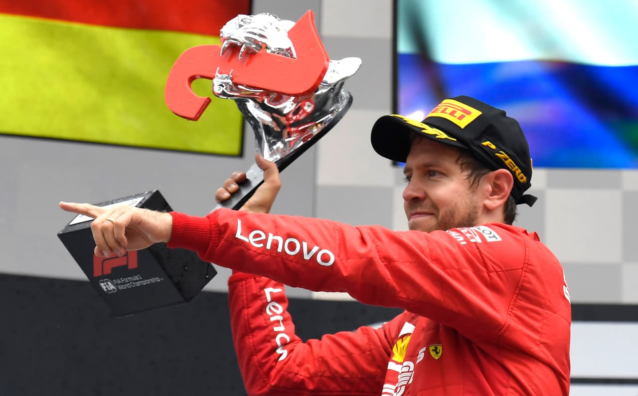 Con su segunda posición en Alemania, Vettel llegó a 141 puntos con su Ferrari, muy lejos de contender por el campeonato a estas alturas de la temporada.