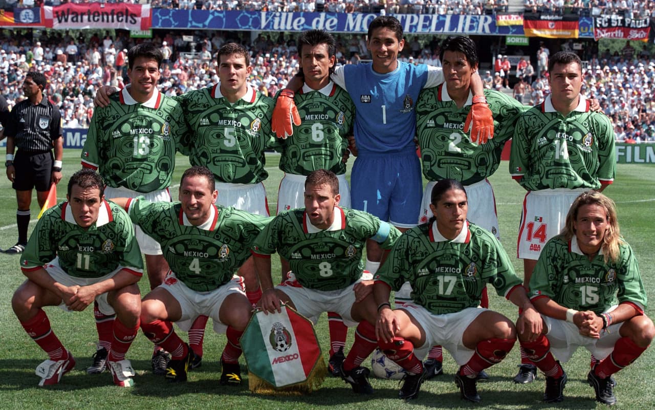 El 'Tri' mezclaba experiencia (Marcelino Bernal, Jorge Campos, Alberto García Aspe) con juventud (Cuauhtémoc Blanco, Francisco Palencia, Pável Pardo).