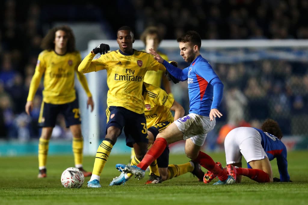El Arsenal deja en el camino al Portsmouth 0-2 con goles de Papastathopoulos y Nketiah y avanza en la 5ta ronda de la FA Cup.