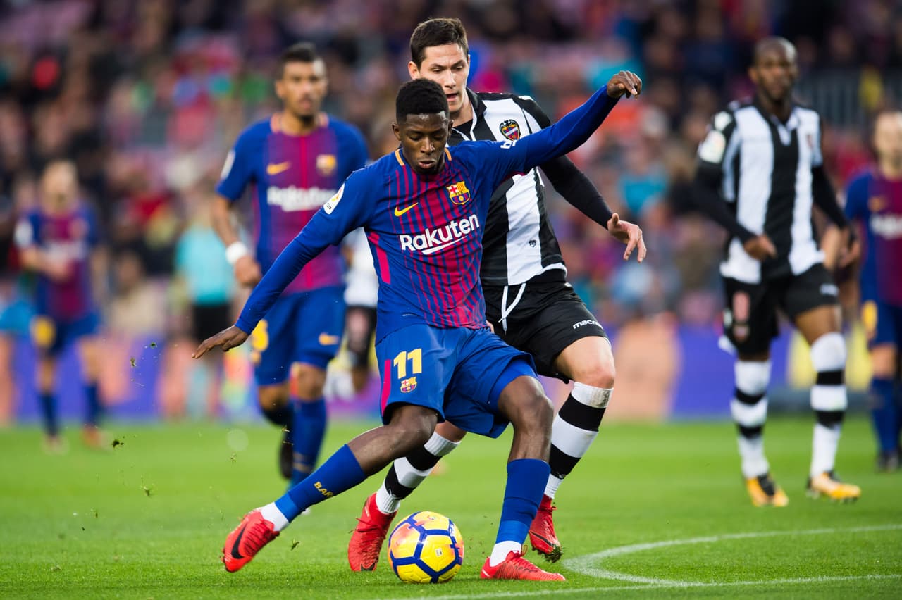 Otra buena noticia para el Barcelona fue el regreso a la titularidad de Dembelé luego de una larga lesión.