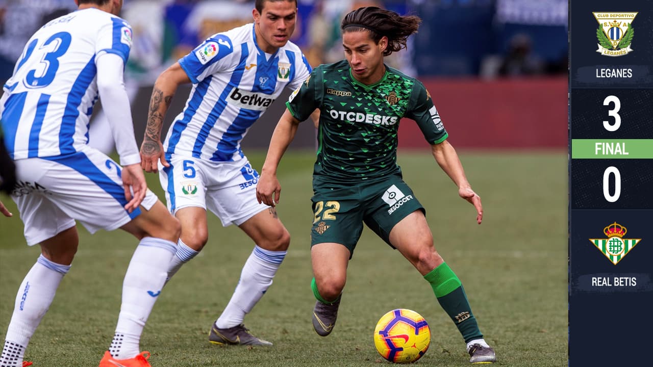 Sin mexicanos de inicio, Leganés goleó al Real Betis dentro de la jornada 23 de La Liga