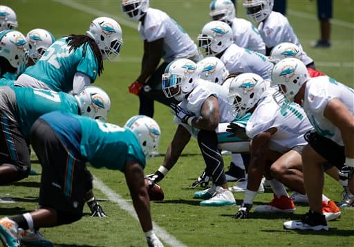 Las mejores tomas de las actividades organizadas de los Miami Dolphins rumbo a la temporada 2015 (AP-NFL).