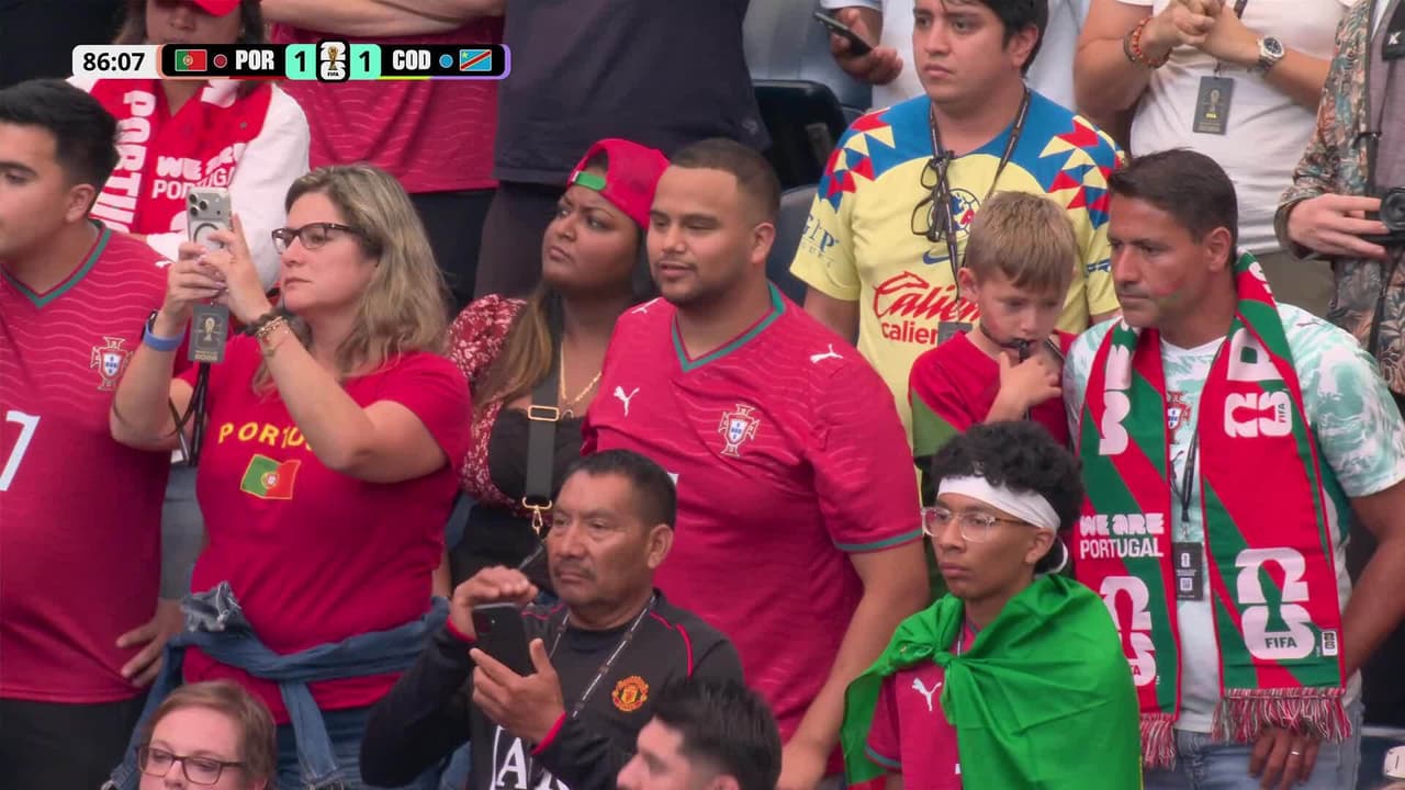 Americanista es captado entre aficionados de Portugal y Congo