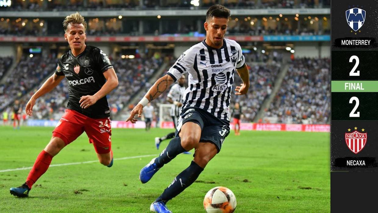 Necaxa alcanzó a sacarle un empate a Rayados que se guardó a sus figuras en el BBVA