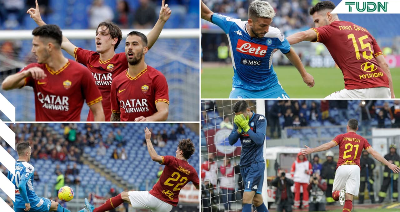 Para Roma anotaron Zaniolo (19’) y, de tiro penal, Veretout (55’). Milik (72’) descontó para los visitantes. Napoli recibirá el 5 de noviembre a Salzburg en partido de Champions League.