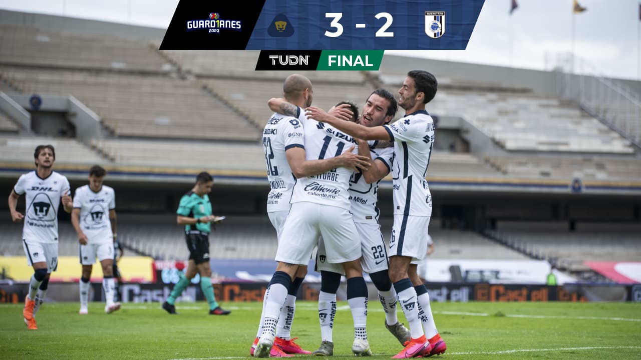 ¡Dinenno ruge en C.U.! Pumas se impone al Querétaro