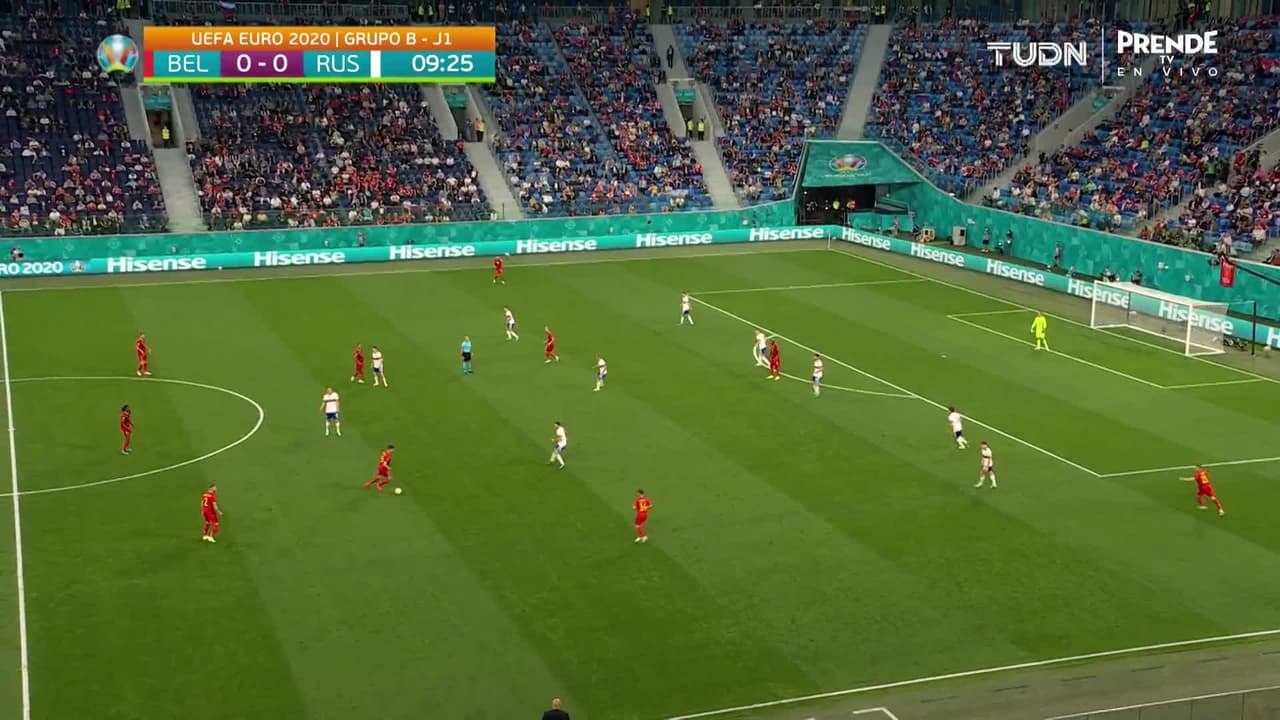 ¡GOL!  anota para Bélgica. Romelu Lukaku