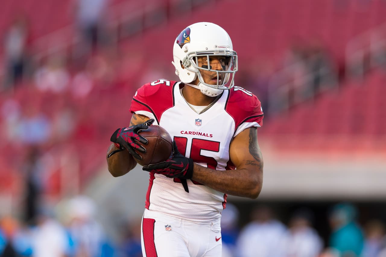 Arizona Cardinals wide receiver Michael Floyd (15) during the NFL regular season game against the San Francisco 49ers on Thursday, Oct. 6, 2016 in Santa Clara, Calif. The Cardinals won, 33-21. (Ric Tapia via AP)