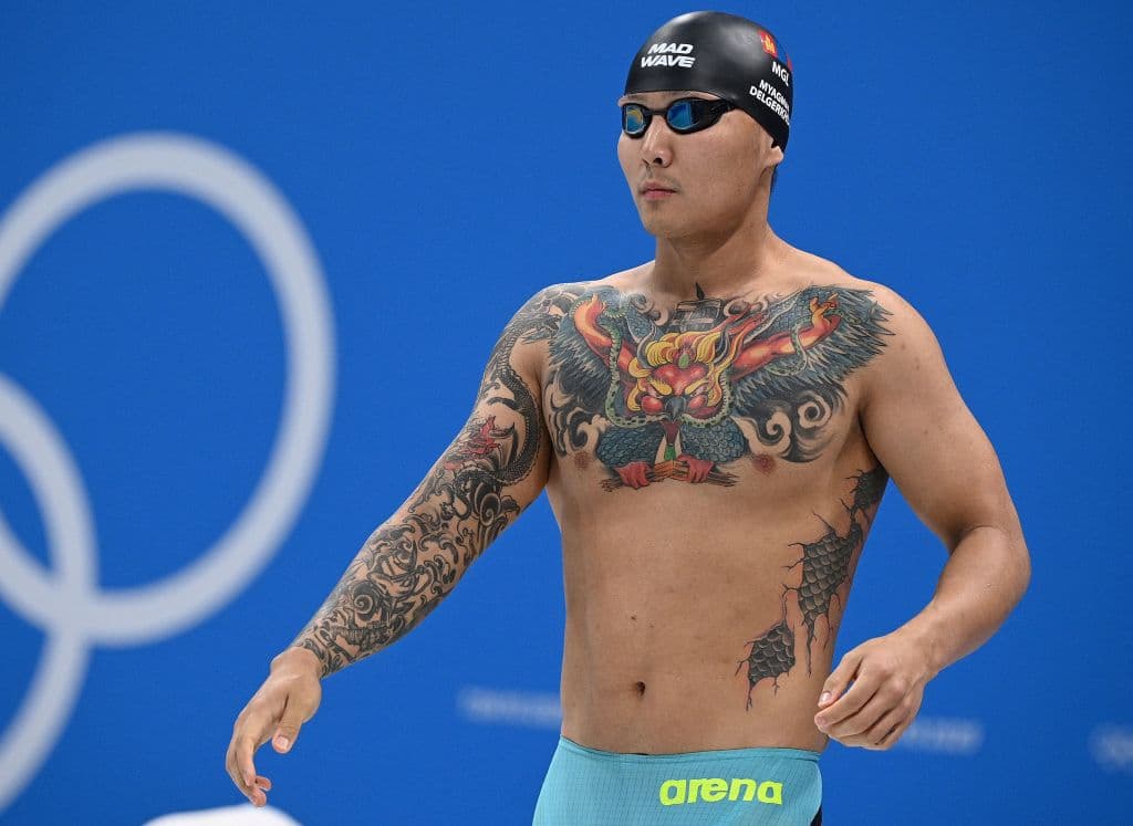 El nadador mongoliano Delgerkhuu Myagmar.