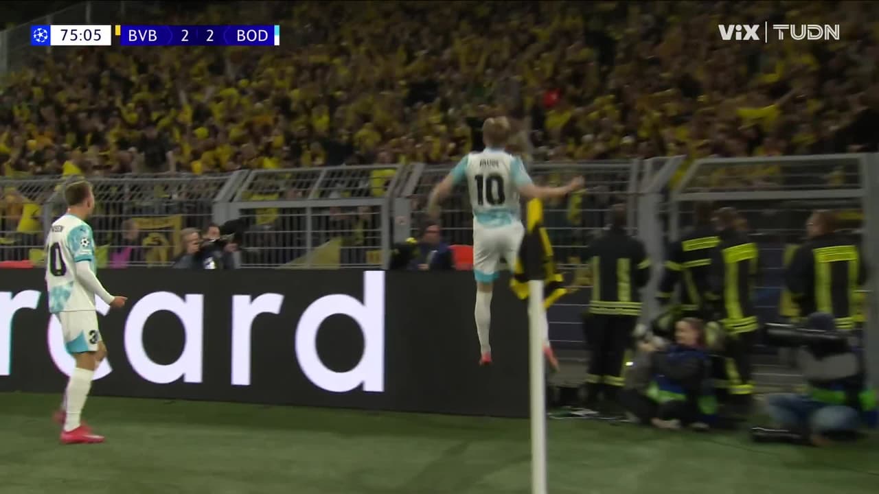 ¡Llegó empate del Bodo! Hauge aprovecha una serie de rebotes y pone el 2-2