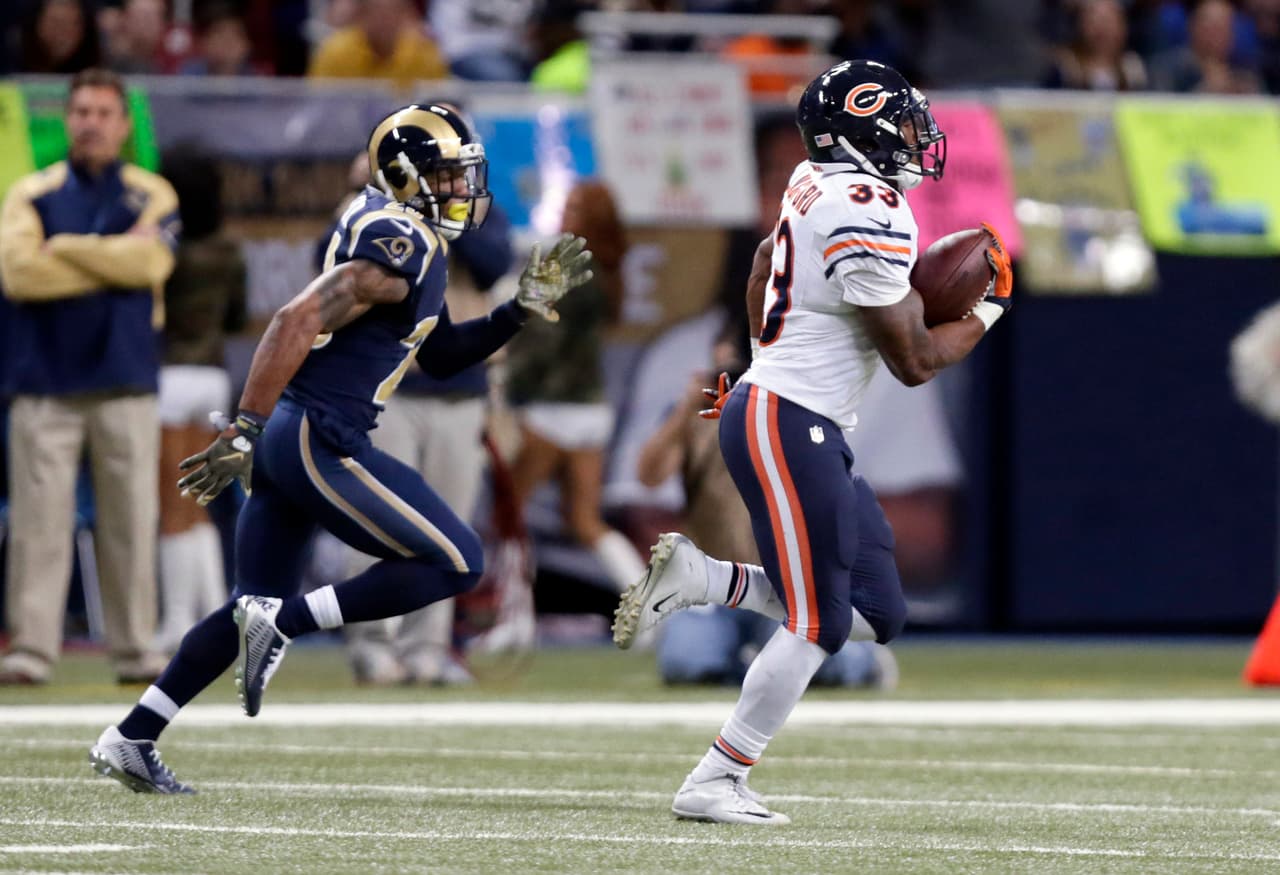 Langford, quien terminó este juego con 73 yardas terrestres y un touchdown, junto con 109 yardas recibidas y otro touchdown, es el tercer corredor novato en la historia de la NFL con al menos 70 yardas terrestres y un touchdown, además de al menos 100 yardas recibidas y un touchdown en el mismo juego.