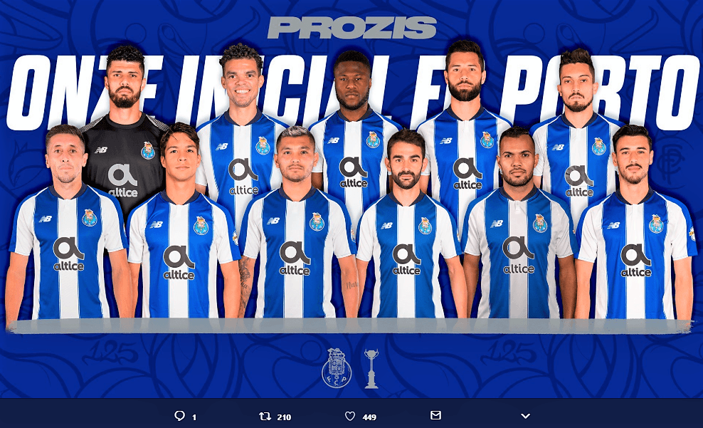 Y en su cuenta oficial de Twitter, el FC Porto anunció que salía así al campo del Leixoes, destacando la presencia de los dos mexicanos, Manuel Jesús Corona y el capitán Héctor Herrera.