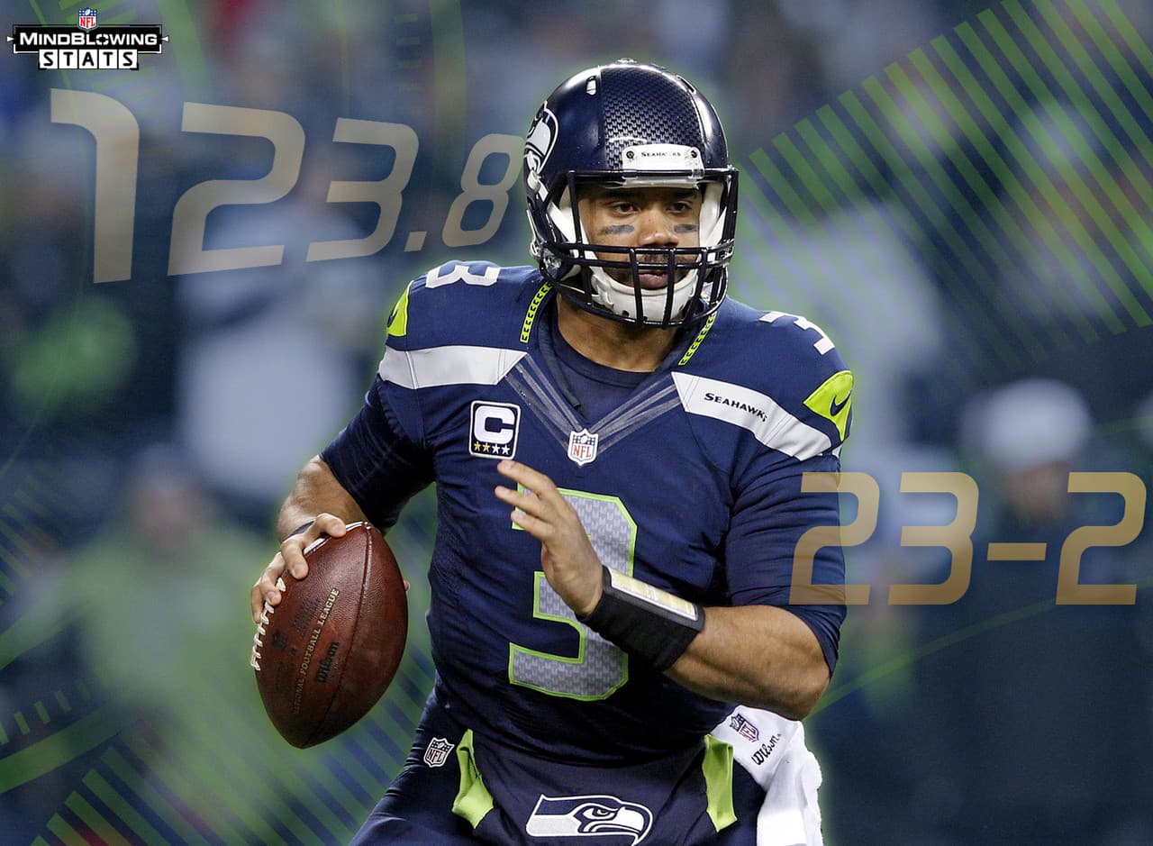 6.- Justo en casa.- Russell Wilson es una luz en casa, con marca de 23-2 en Seattle en su carrera. El tiene un ratinf de pasador de 123.8 en lunes por la noche, el más alto para cualquiera con 4 titularidades en lunes. Wilson se medirá a un pasador que le ha ido mal en su carrera fuera de casa. Matthew Stafford tiene marca de 14-26 fuera de Detroit (Foto: NFL.com Illustration).