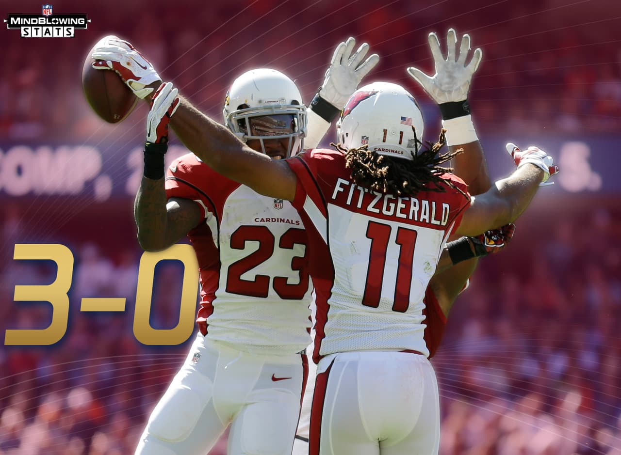 7.- Consecutivos 3-0.- Los Arizona Cardinals han iniciado con marca de 3-0 en temporadas consecutivas por primera vez desde los años de 1923 y 1924, cuando eran los Chicago Cardinals (Foto: NFL.com Illustration).