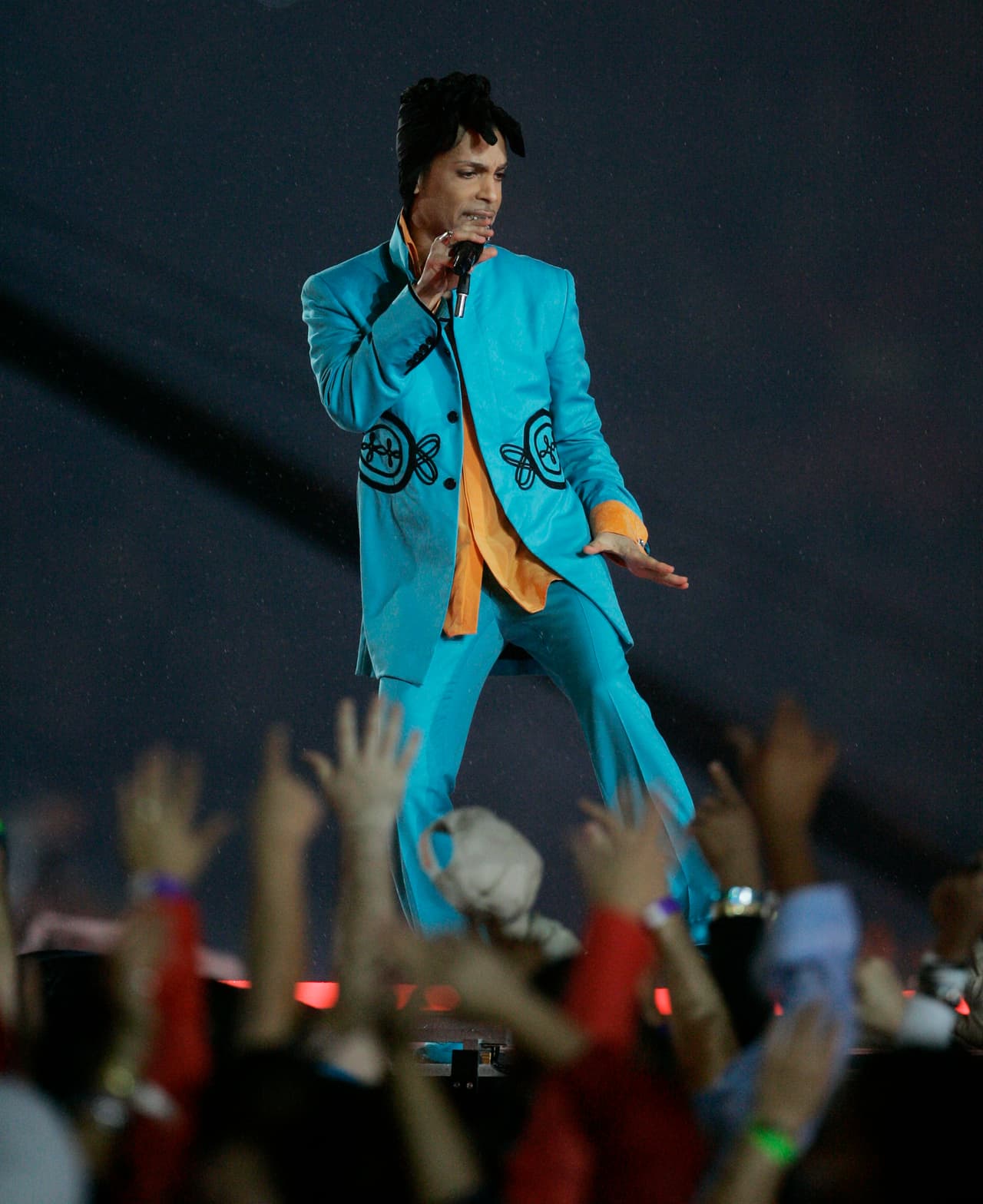 Así recordamos a Prince durante el Super Bowl XLI el 4 de febrero del 2007 en el Estadio de los Miami Dolphins.