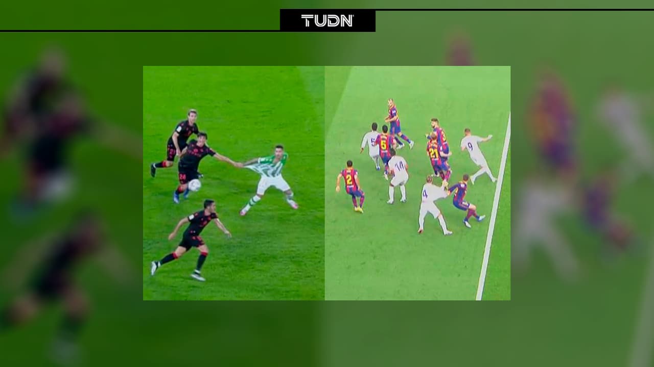 En jugada igual, al Betis no le marcan penal, pero al Madrid sí