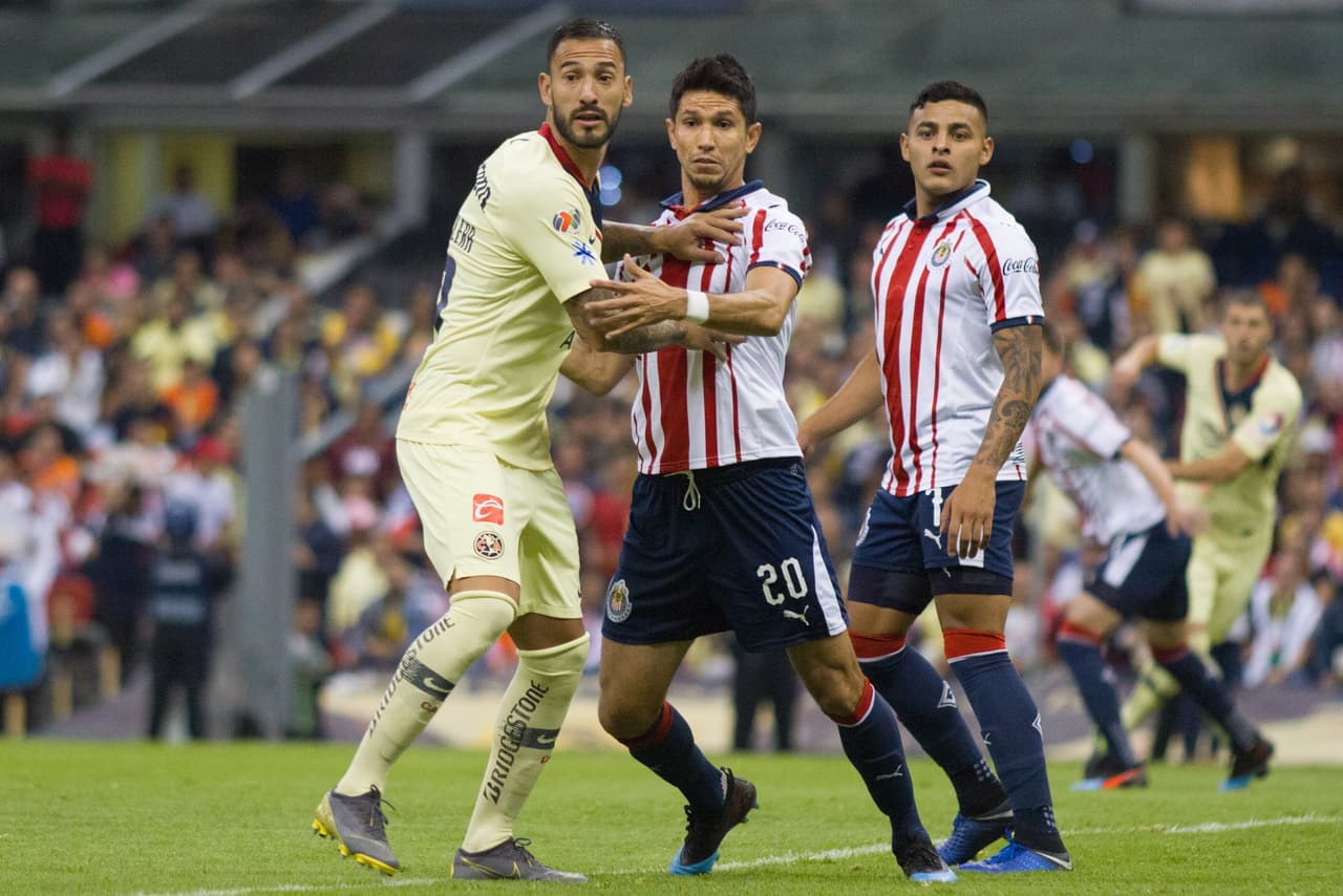 Ciudad de México, 13 de marzo de 2019. , durante el juego de cuartos de final del torneo Clausura 2019 de la Copa MX, entre las Aguilas del América y Chivas Rayadas del Guadalajara, celebrado en el estadio Azteca. Foto: Imago7/Rafael Vadillo