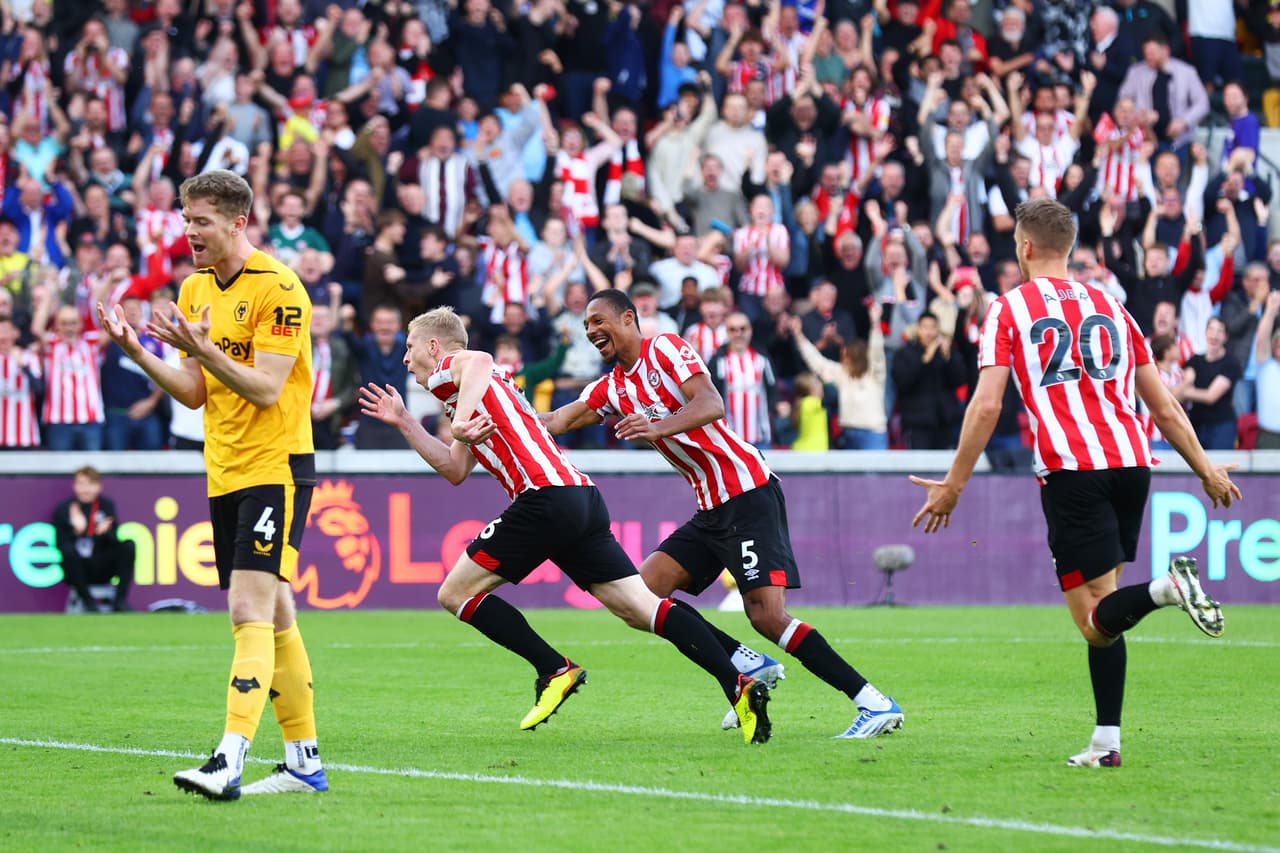 Brentford igualó con el Wolverhampton que se hunde en la zona baja de la clasificación.