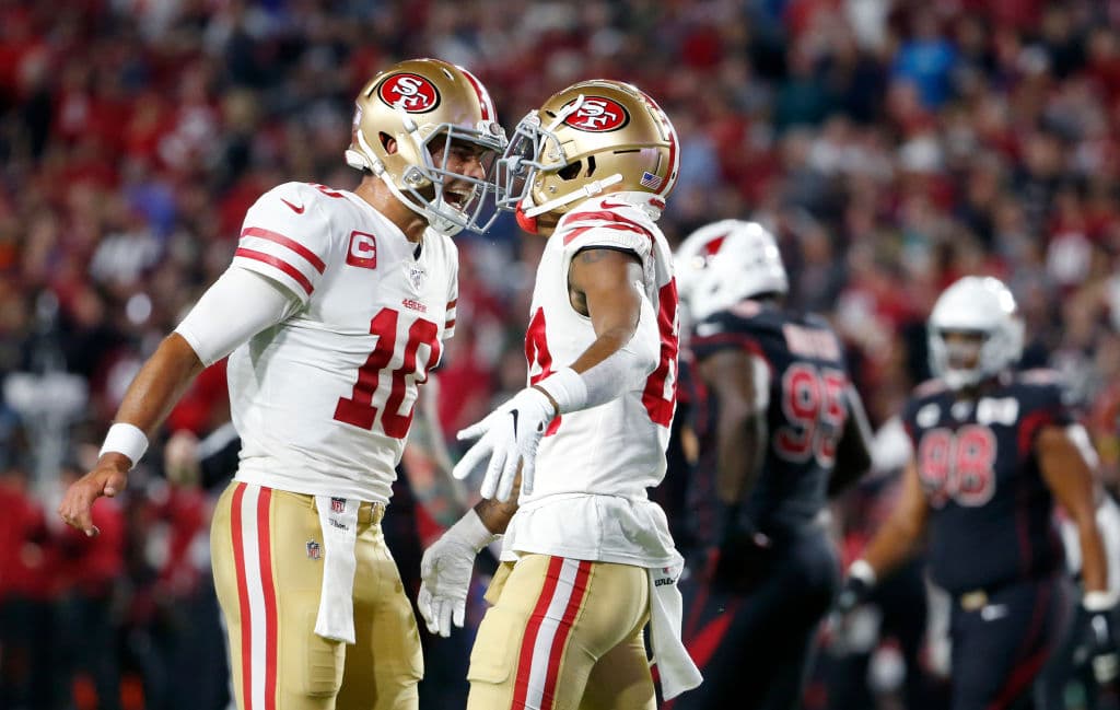 Los 49ers se confirman como candidatos al título, vencen 28-25 a los Cardinals que al final complicaron al equipo de Garoppolo.