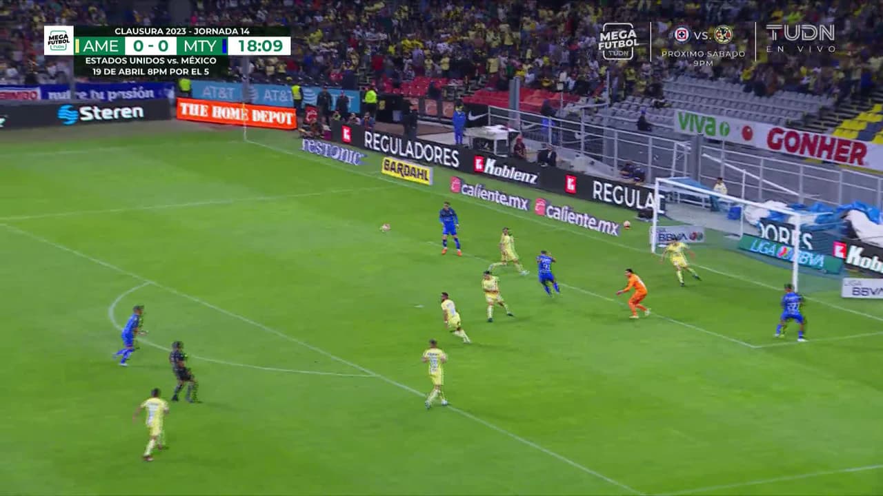 ¡GOOOL! Maximiliano Meza anota para Monterrey.