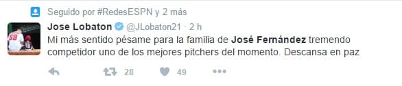 Varios protagonistas del béisbol mundial se unieron por la muerte de José Fernández y elevaron oraciones por el descanso del cubano.